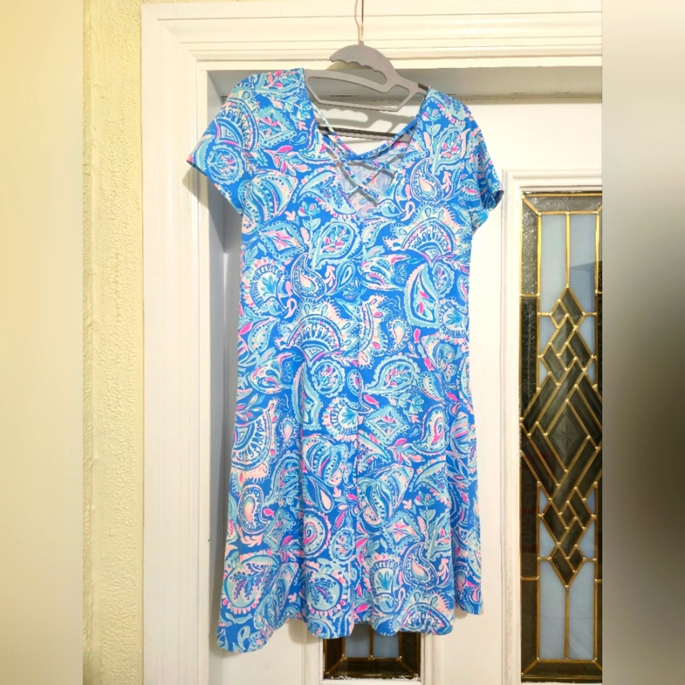 Lilly Pulitzer KIMI Blue Flutter Sleeve Sundress